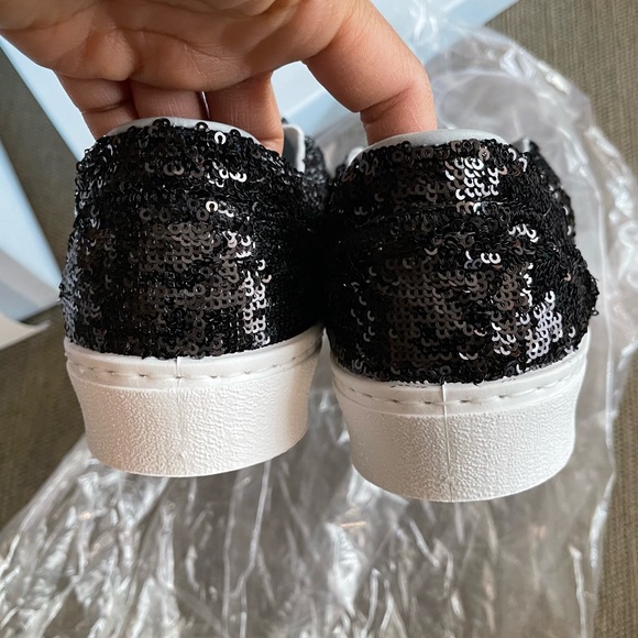 NIB $395 Chiara Ferragni Black/Silver Glitter Slip On Sneakers-Size 36 Women’s - Picture 10 of 15
